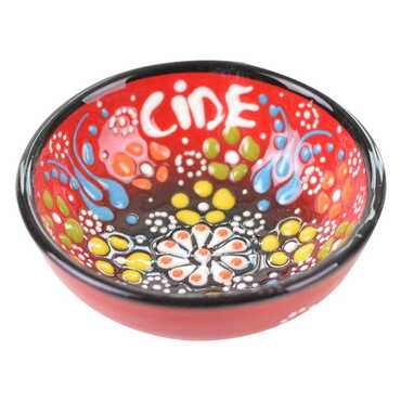 Customazible Turkish Ceramic Relief Bowl 8 cm - 4