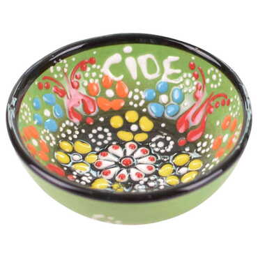 Customazible Turkish Ceramic Relief Bowl 8 cm - 8