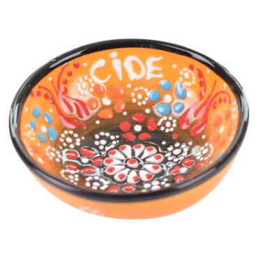 Customazible Turkish Ceramic Relief Bowl 8 cm - 10