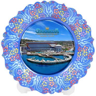 Customazible Turkish Ceramic Plate With Epoxy 30 Cm - 4