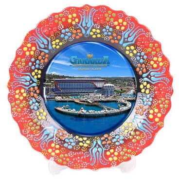 Customazible Turkish Ceramic Plate With Epoxy 30 Cm - 5