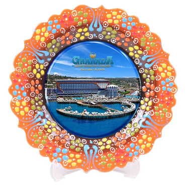 Customazible Turkish Ceramic Plate With Epoxy 30 Cm - 6