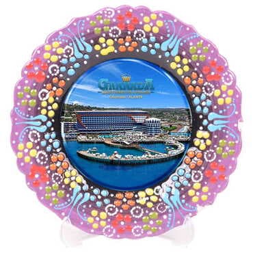 Customazible Turkish Ceramic Plate With Epoxy 30 Cm - 7