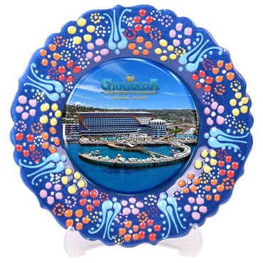Customazible Turkish Ceramic Plate With Epoxy 30 Cm - 9