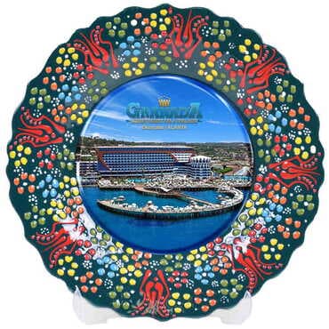 Customazible Turkish Ceramic Plate With Epoxy 30 Cm - 11