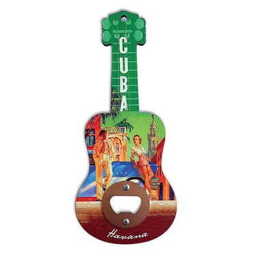 Customazible Guitar Shaped Printed MDF Wooden Bottle Opener 200x89 mm