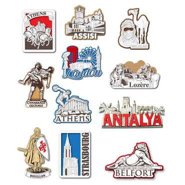 Customazible Wooden Engraved Souvenir Fridge Magnet