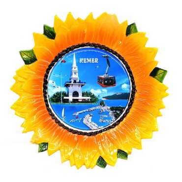 Customazible Sunflower Shaped Decorative Plate 20Cm