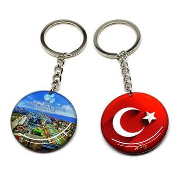 Customazible Double Face Printed Epoxy Keychain