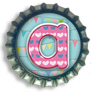 Customazible Customised Epoxy Metal Bottle Cap Magnet 30x10 mm