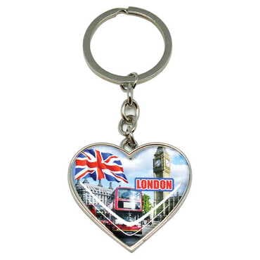 Customazible Metal Heart Keychain 40x90 mm