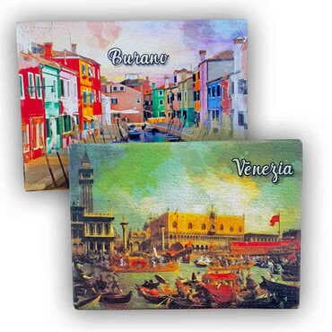 Customazible Wooden Canvas Fridge Magnet 50x70 mm