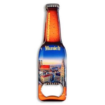 Customazible Beer Bottle Shaped Metal Magnetic Bottle Opener 130x39 mm