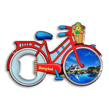 Myros - Özelleştirilebilir Myros Metal Bisiklet Açacak Magnet 100x65 mm