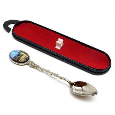 Customazible Collectible Souvenir Metal Tea Spon With Giftbox 25x130 mm