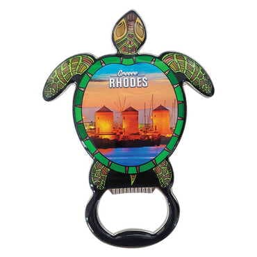 Customazible Turtle Shaped Metal Magnetic Bottle Opener 103x75 mm