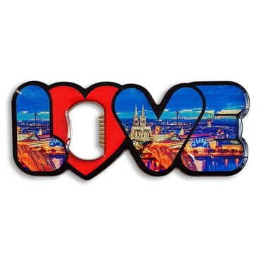 Customazible Love Letter Shaped Metal Magnetic Opener 114x47 mm