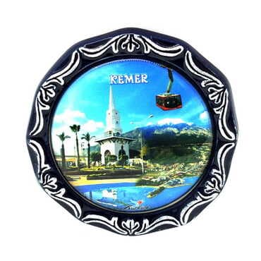 Customazible Ceramic Plate Shaped Fridge Magnet