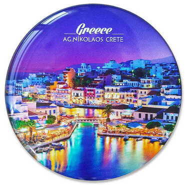 Customazible Epoxy Dome Round Souvenir Fridge Magnet 67 mm