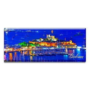 Customazible Epoxy Dome Mini Panoramic Souvenir Fridge Magnet 85x35 mm
