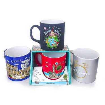 Customazible Customised Serigraphy Printed Ceramic Mug 82x90 mm