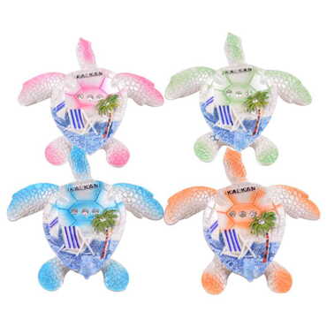 Customazible Polyester Turtle Shape Nacrous and Crystal Detailed Ashtray Small Size - 2