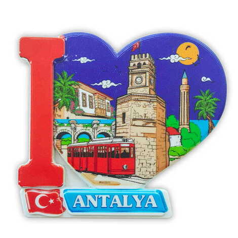Toptan Özelleştirilebilir Uv Baskılı Kalp Şekilli Magnet 86x62 mm - 1
