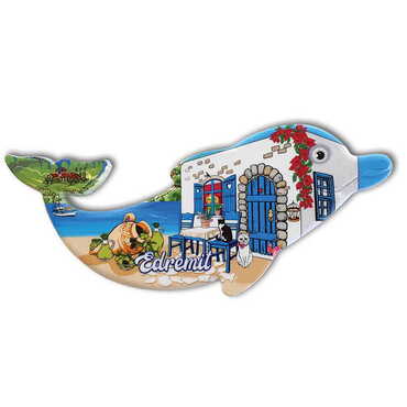 Toptan Özelleştirilebilir Uv Baskılı Yunus Şekilli Magnet 110x50 mm - Myros