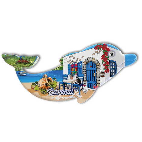 Toptan Özelleştirilebilir Uv Baskılı Yunus Şekilli Magnet 110x50 mm - 1