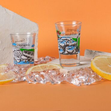Pamukkale Themed Shot Glass Set of 2 Pcs - Standart - 2