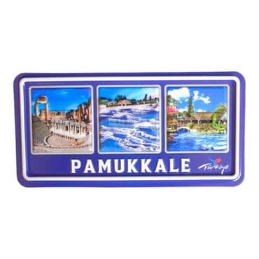 Toptan Pamukkale Temalı Kabartmalı Pvc Baskı Magnet - 3