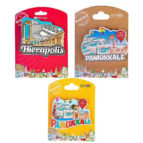 Pamukkale Temalı Kartonetli Uv Polyester Magnet - 2
