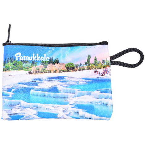 Toptan Pamukkale Temalı Myros Cüzdan 113x80x8 mm