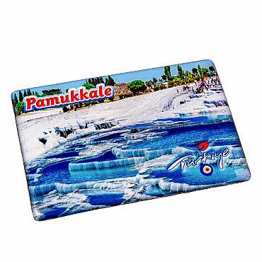 Pamukkale Temalı Myros Dikdörtgen Magnet 80x55 cm