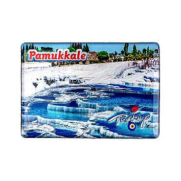 Pamukkale Temalı Myros Dikdörtgen Magnet 80x55 cm - 5
