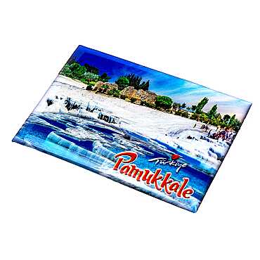 Pamukkale Temalı Myros Dikdörtgen Magnet 80x55 cm - 4