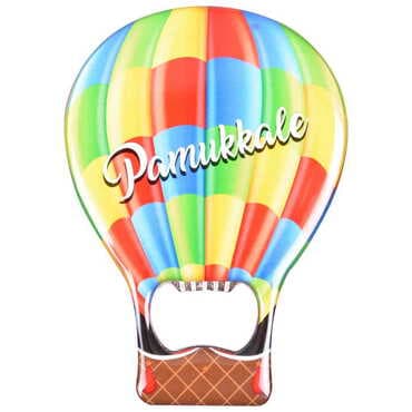 Pamukkale Themed Baloon Shaped Metal Magnetic Bottle Opener 102x73 mm