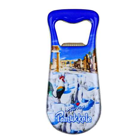 Pamukkale Temalı Myros Metal Damla Açacak Magnet 95x42 mm - 4