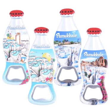 Pamukkale Themed Customised Uv Printed Coca Cola Bottle Shape Plastic Base Bottle Opener 42x120 mm - 3