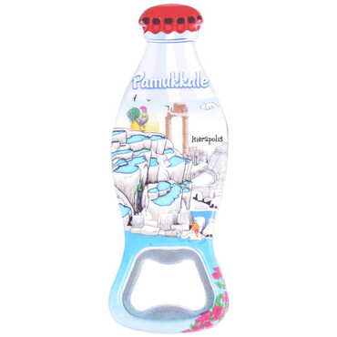 Pamukkale Themed Customised Uv Printed Coca Cola Bottle Shape Plastic Base Bottle Opener 42x120 mm - 4
