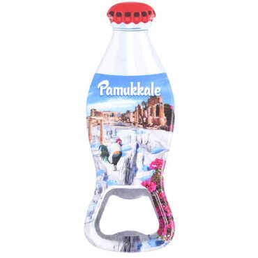 Pamukkale Themed Customised Uv Printed Coca Cola Bottle Shape Plastic Base Bottle Opener 42x120 mm - 6