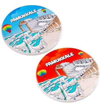 Pamukkale Temalı MYROS UV YUVARLAK BARDAKALTI 110 MM - 2