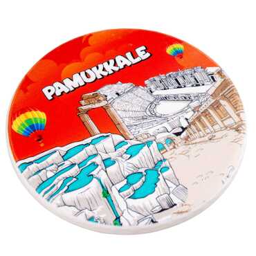 Pamukkale Temalı MYROS UV YUVARLAK BARDAKALTI 110 MM - 3