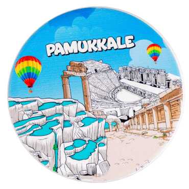 Pamukkale Temalı MYROS UV YUVARLAK BARDAKALTI 110 MM - 5