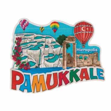 Pamukkale Themed Myros Local Polyester Refrigerator Magnet
