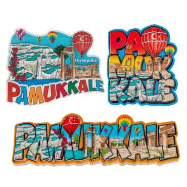 Pamukkale Temalı Myros Yöresel Polyester Magnet - 2