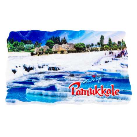 Pamukkale Temalı Uv Baskılı Mozaik Magnet 80x50 mm - 2
