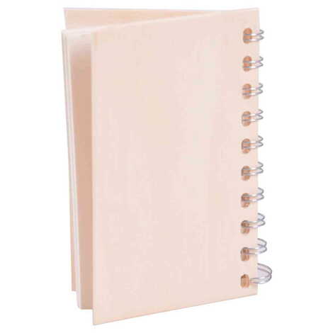 Pamukkale Themed Custom Printed Wood Cover Notebook 90X140 Mm - 2