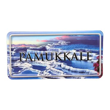 Pamukkale Themed Embossed Pvc Oppression Fridge Magnet - Thumbnail