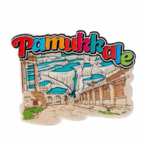 Pamukkale Themed Myros Local Polyester Refrigerator Magnet - 4